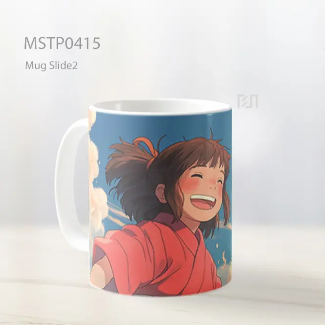 Chihiro Spirited Away Tersenyum Mug MSTP0415 - All-side / Desain