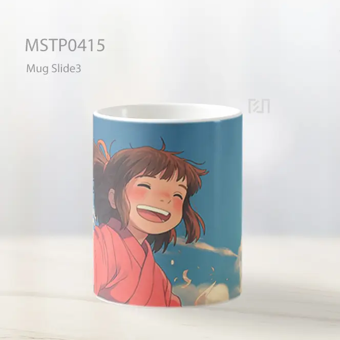 Chihiro Spirited Away Tersenyum Mug MSTP0415 - All-side / Desain