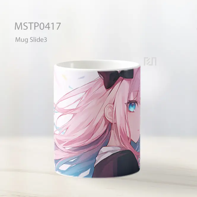Chika Fujiwara Cantik Putih Mug MSTP0417 - All-side / Desain