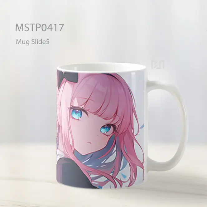 Chika Fujiwara Cantik Putih Mug MSTP0417 - All-side / Desain