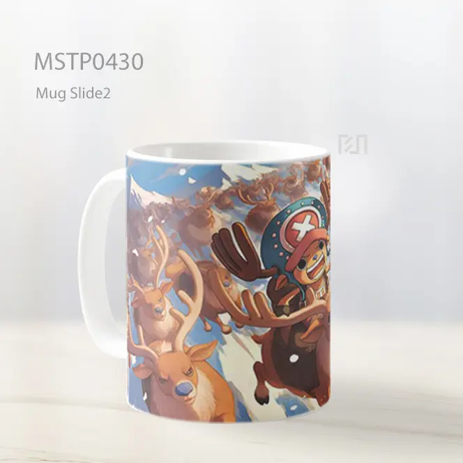 Chopper One Piece Serbuan Rusa Mug MSTP0430 - All-side / Desain