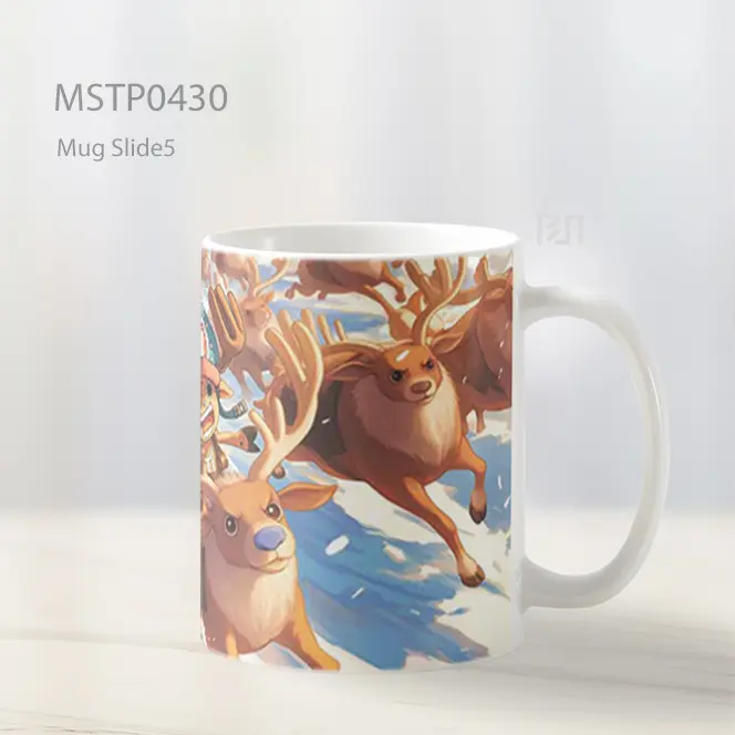 Chopper One Piece Serbuan Rusa Mug MSTP0430 - All-side / Desain