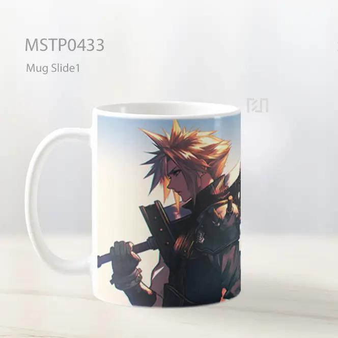 Cloud Strife Sunset Battle Ready Mug MSTP0433 - All-side / Desain