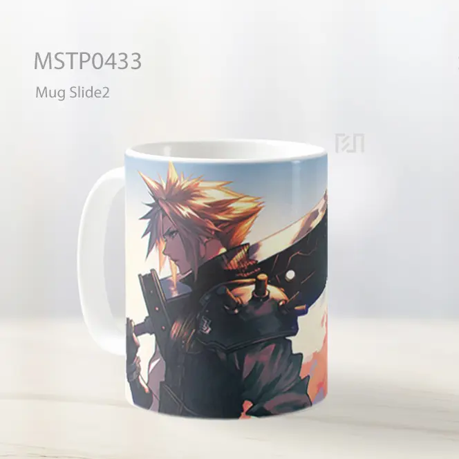 Cloud Strife Sunset Battle Ready Mug MSTP0433 - All-side / Desain