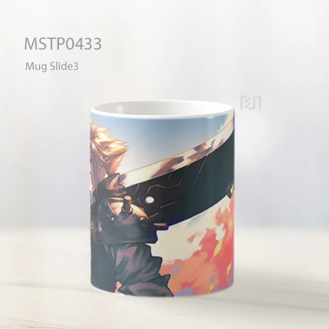 Cloud Strife Sunset Battle Ready Mug MSTP0433 - All-side / Desain