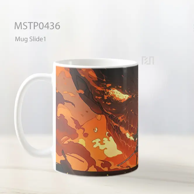Colossal Titan Adegan Api Mug MSTP0436 - All-side / Desain