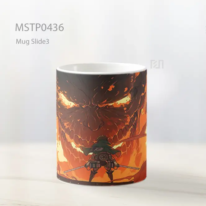 Colossal Titan Adegan Api Mug MSTP0436 - All-side / Desain