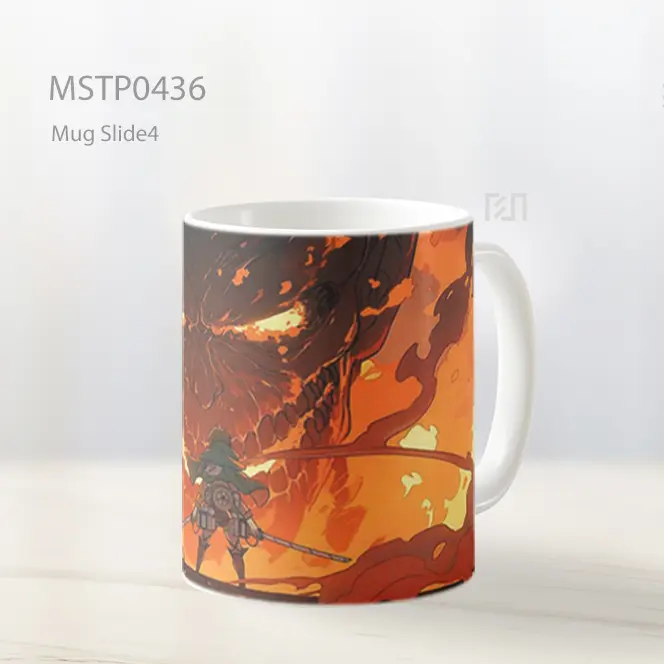 Colossal Titan Adegan Api Mug MSTP0436
