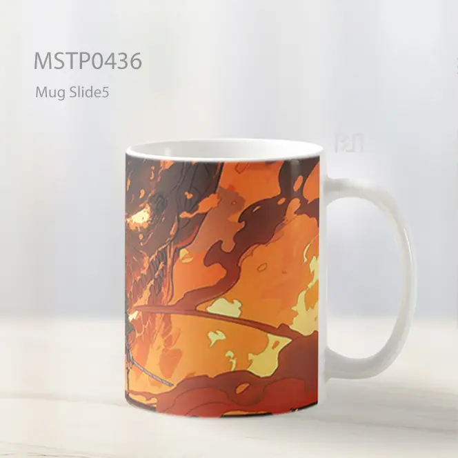 Colossal Titan Adegan Api Mug MSTP0436 - All-side / Desain