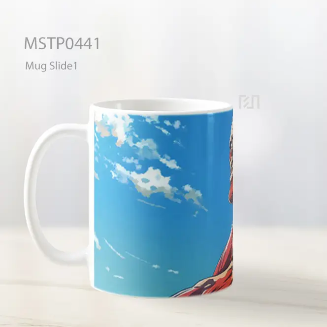 Colossal Titan Sikap Kuat Mug MSTP0441 - All-side / Desain