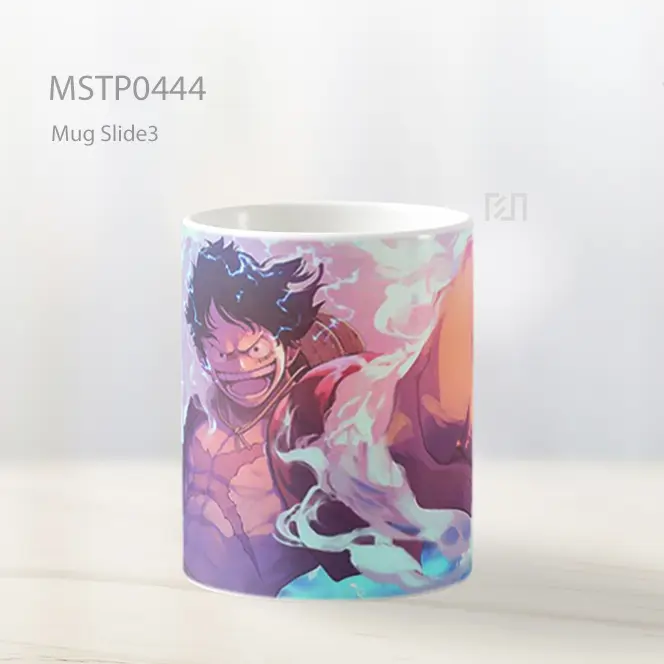 Cool Luffy Pukulan Api Senyum One Piece Mug MSTP0444 - All-side / Desain