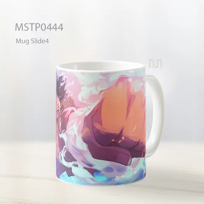 Cool Luffy Pukulan Api Senyum One Piece Mug MSTP0444