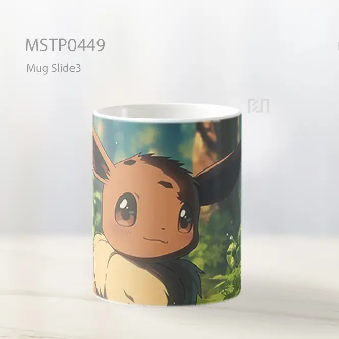Cute Eevee Dikelilingi Alam Mug MSTP0449 - All-side / Desain