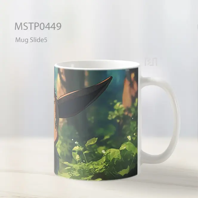 Cute Eevee Dikelilingi Alam Mug MSTP0449 - All-side / Desain