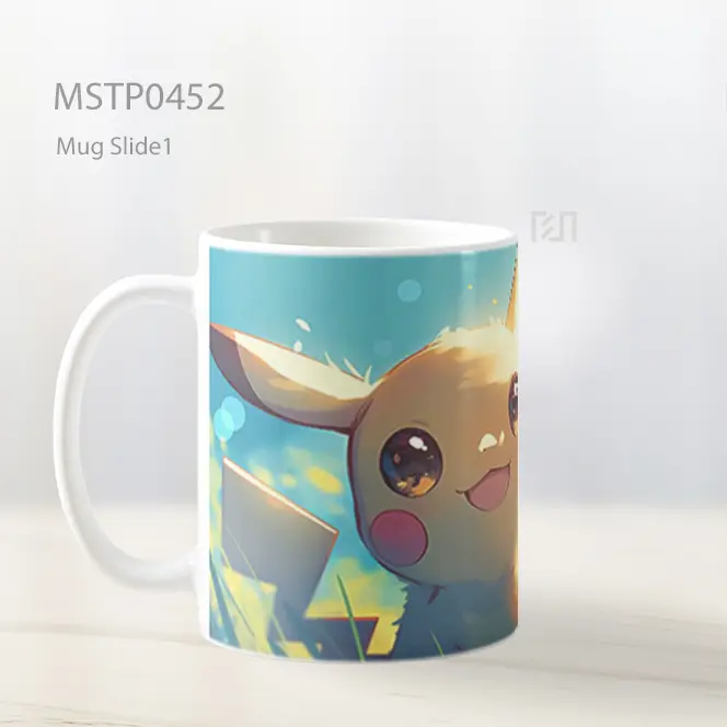 Cute Pikachu Di Sinar Matahari Mug MSTP0452 - All-side / Desain