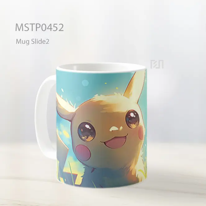 Cute Pikachu Di Sinar Matahari Mug MSTP0452 - All-side / Desain