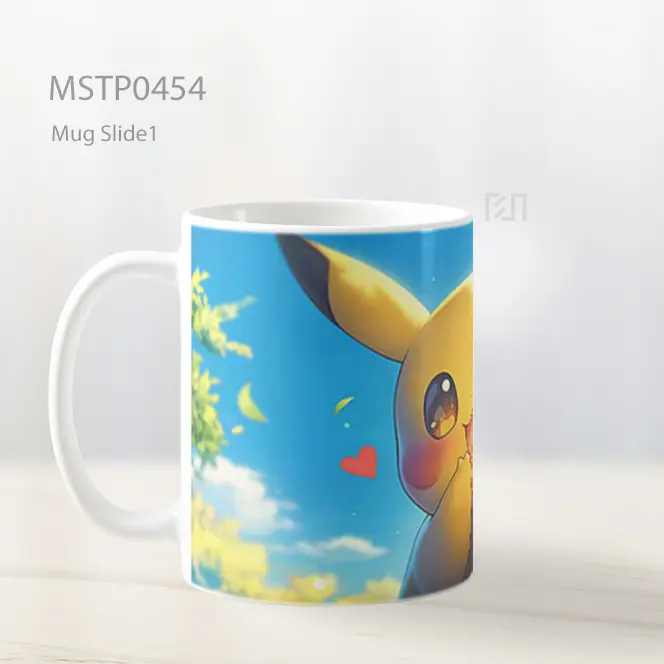 Cute Pikachu Wink Mug MSTP0454 - All-side / Desain