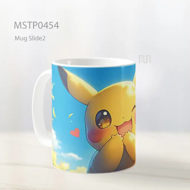 Cute Pikachu Wink Mug MSTP0454 - All-side / Desain