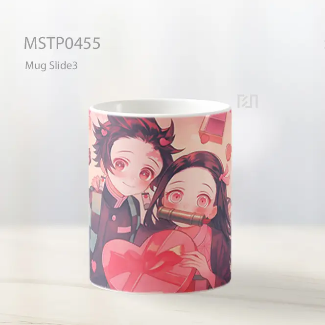 Cute Tanjiro And Nezuko Demon Slayer Valentines Mug MSTP0455 - All-side / Desain