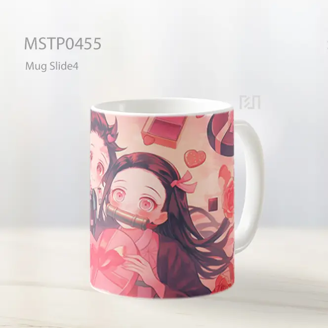 Cute Tanjiro And Nezuko Demon Slayer Valentines Mug MSTP0455