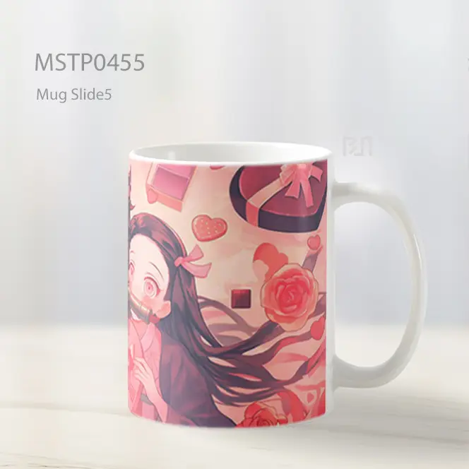 Cute Tanjiro And Nezuko Demon Slayer Valentines Mug MSTP0455 - All-side / Desain