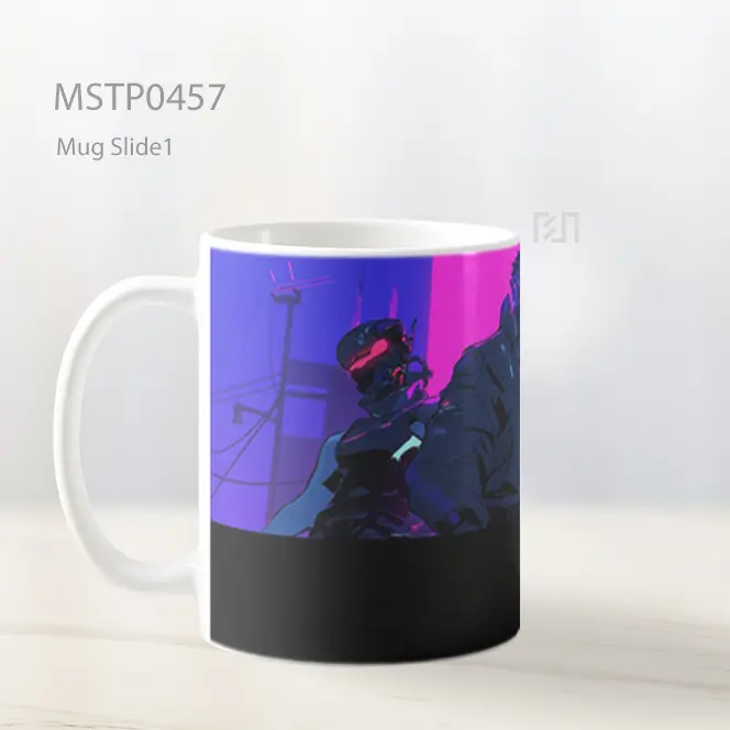 Cyberpunk Anime Scene Mug MSTP0457 - All-side / Desain