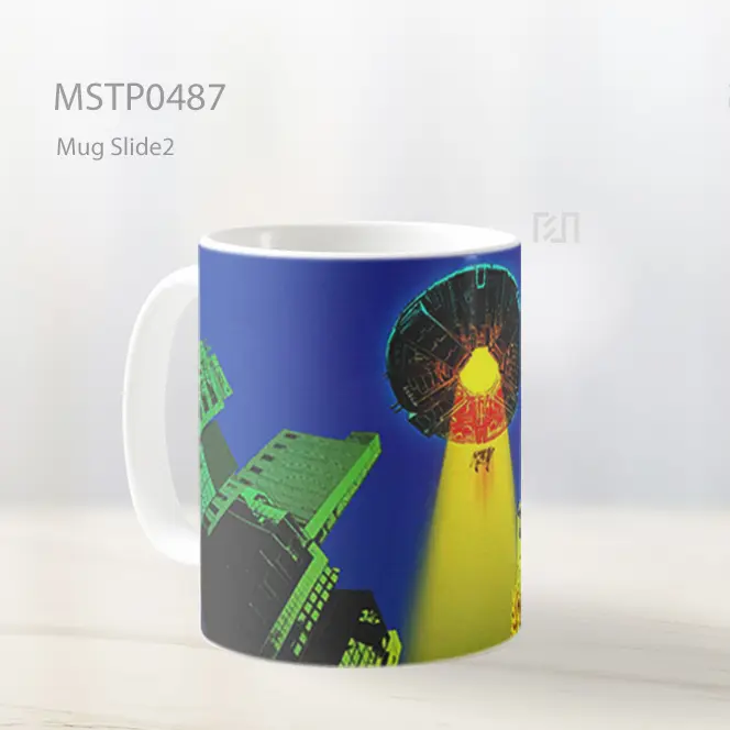 Dandadan Ufo Pemindahan Sapi Mug MSTP0487 - All-side / Desain