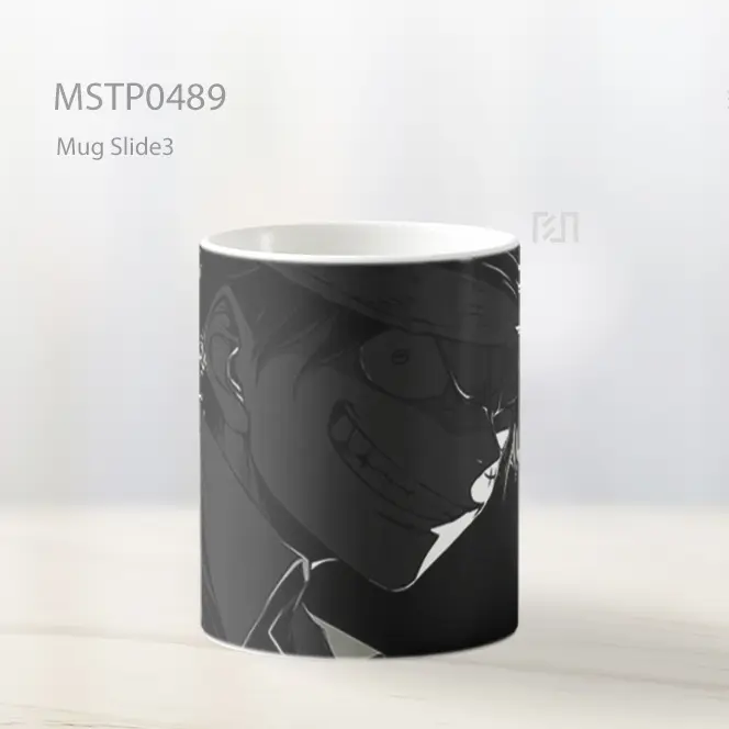 Dark Luffy Smile Silhouette Black Background Mug MSTP0489 - All-side / Desain