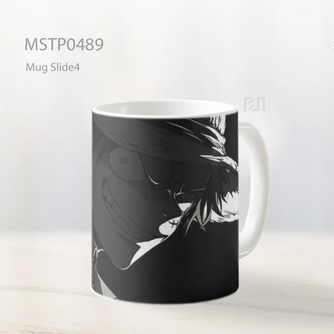 Dark Luffy Smile Silhouette Black Background Mug MSTP0489