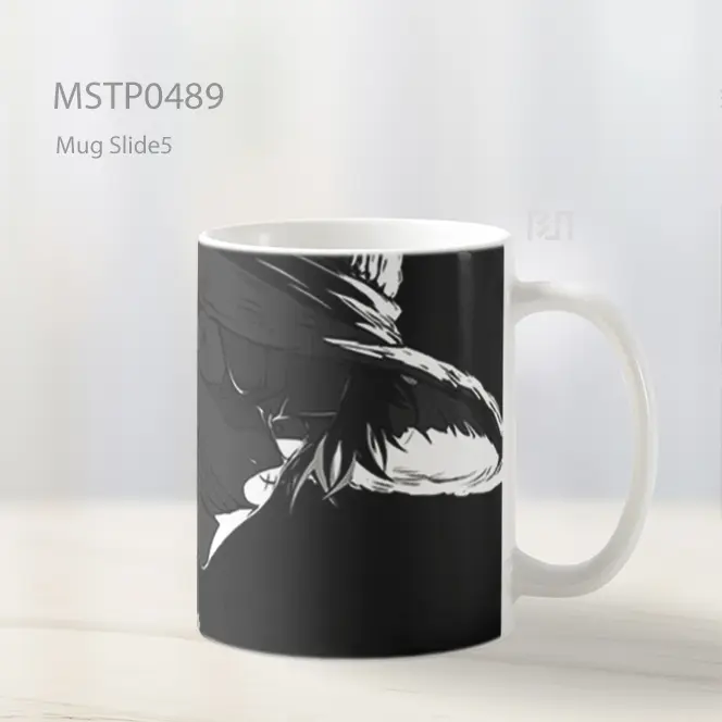 Dark Luffy Smile Silhouette Black Background Mug MSTP0489 - All-side / Desain