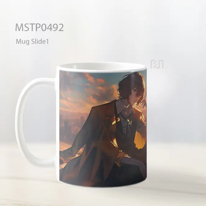 Dazai Osamu Sunset Rooftop Mug MSTP0492 - All-side / Desain