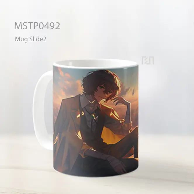 Dazai Osamu Sunset Rooftop Mug MSTP0492 - All-side / Desain