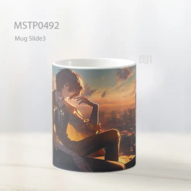 Dazai Osamu Sunset Rooftop Mug MSTP0492 - All-side / Desain