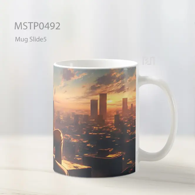 Dazai Osamu Sunset Rooftop Mug MSTP0492 - All-side / Desain