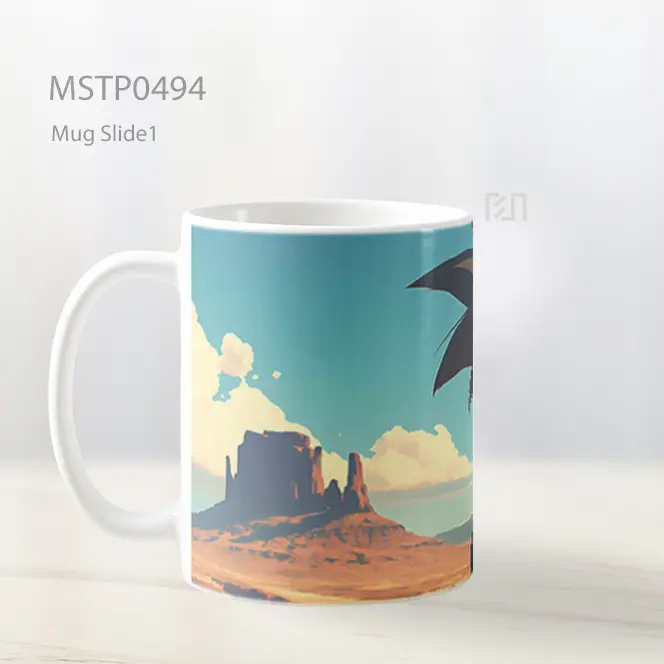 Dbz Goku Gurun Sunset Mug MSTP0494 - All-side / Desain