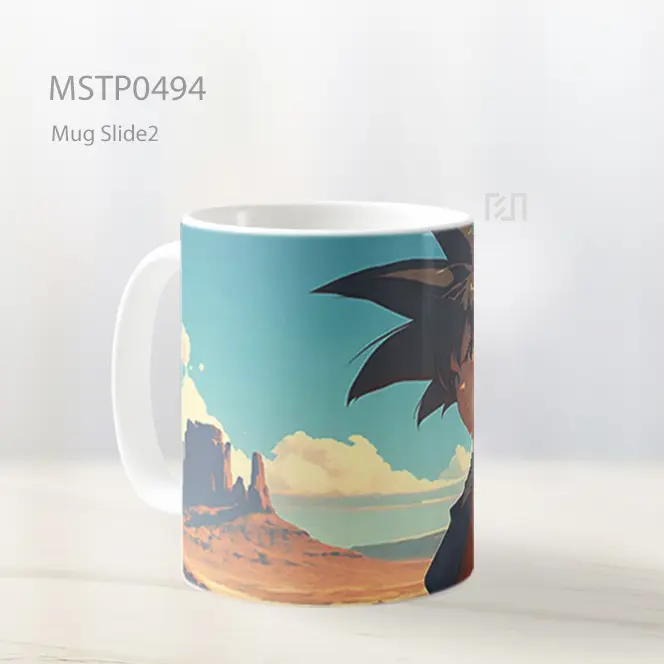Dbz Goku Gurun Sunset Mug MSTP0494 - All-side / Desain