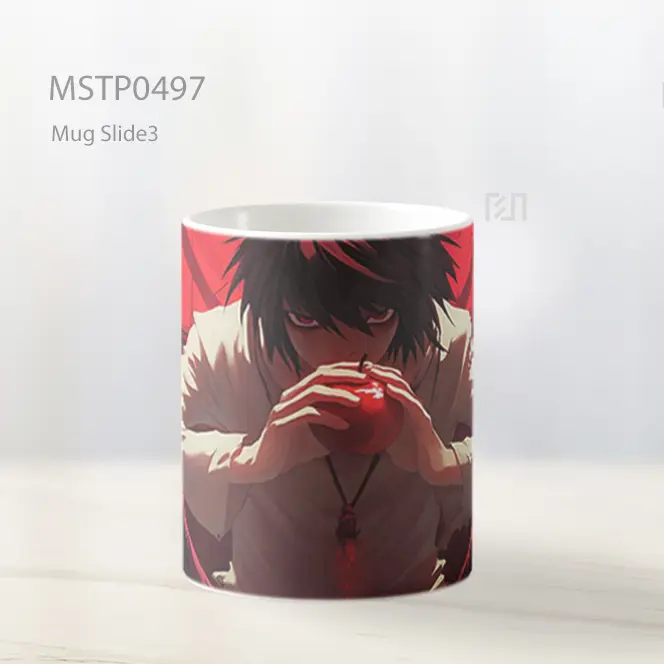 Death Note L Apel Merah Gelap Ultrawide Mug MSTP0497 - All-side / Desain