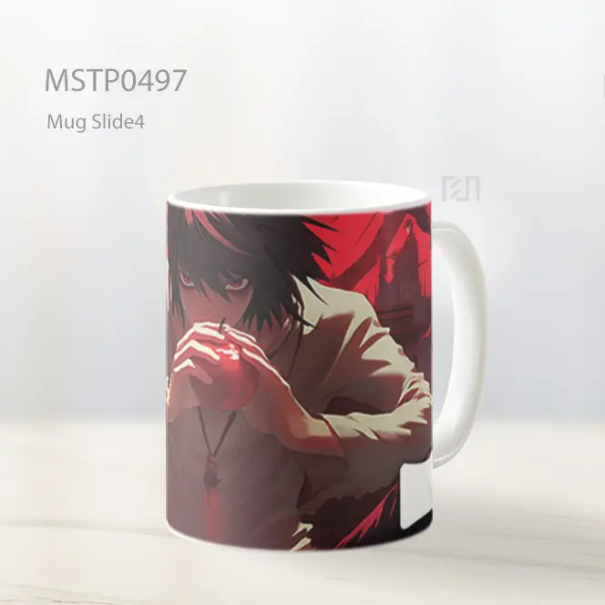 Death Note L Apel Merah Gelap Ultrawide Mug MSTP0497