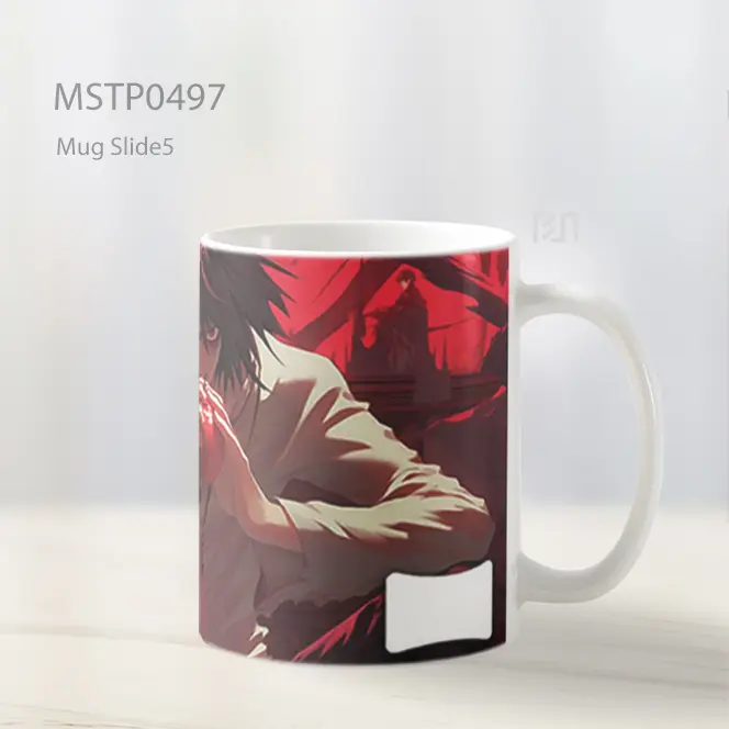 Death Note L Apel Merah Gelap Ultrawide Mug MSTP0497 - All-side / Desain