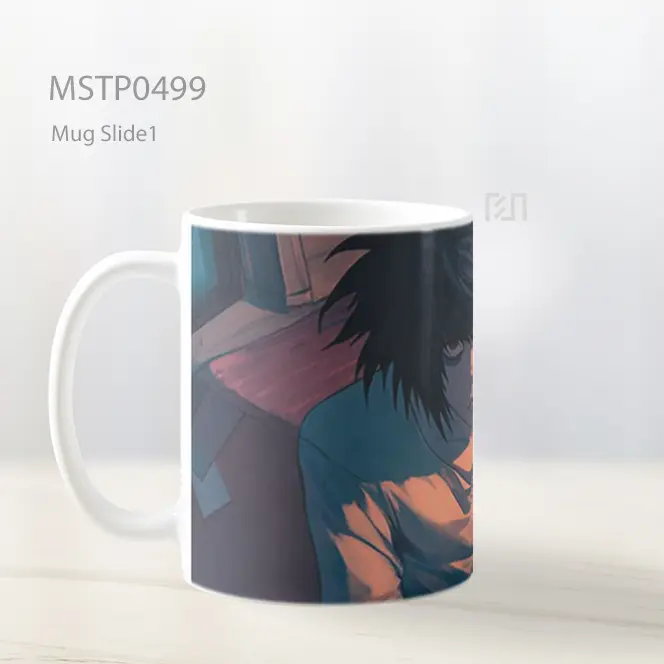 Death Note L Dengan Lollipop Mug MSTP0499 - All-side / Desain