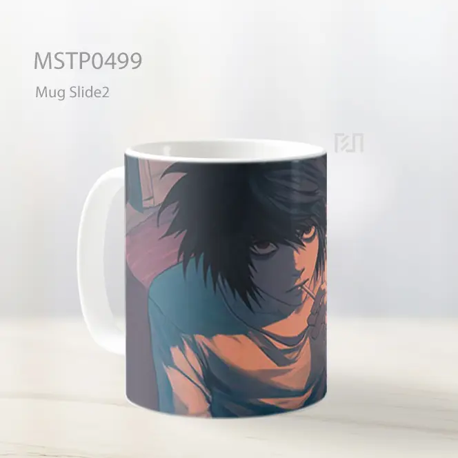 Death Note L Dengan Lollipop Mug MSTP0499 - All-side / Desain