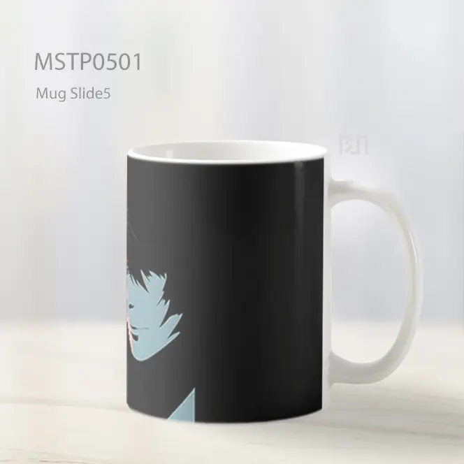 Death Note L Hitam Minimalis Mug MSTP0501 - All-side / Desain