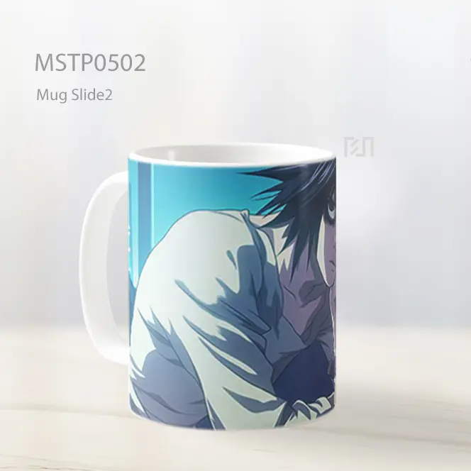 Death Note L Pose Penuh Pikiran Mug MSTP0502 - All-side / Desain