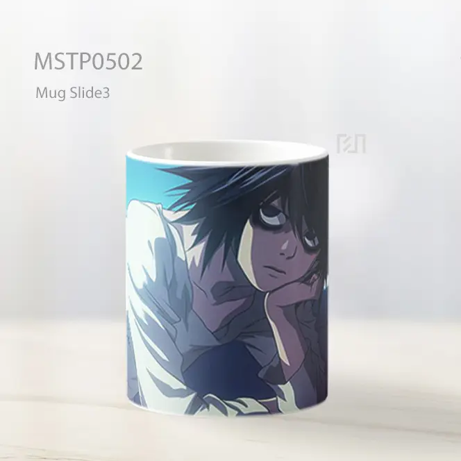 Death Note L Pose Penuh Pikiran Mug MSTP0502 - All-side / Desain