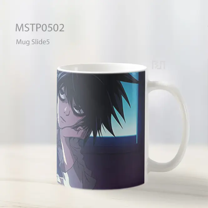 Death Note L Pose Penuh Pikiran Mug MSTP0502 - All-side / Desain