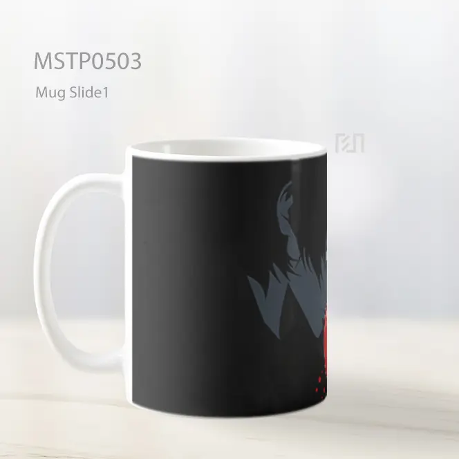 Death Note Light Dengan Apel Hitam Minimalis Mug MSTP0503 - All-side / Desain