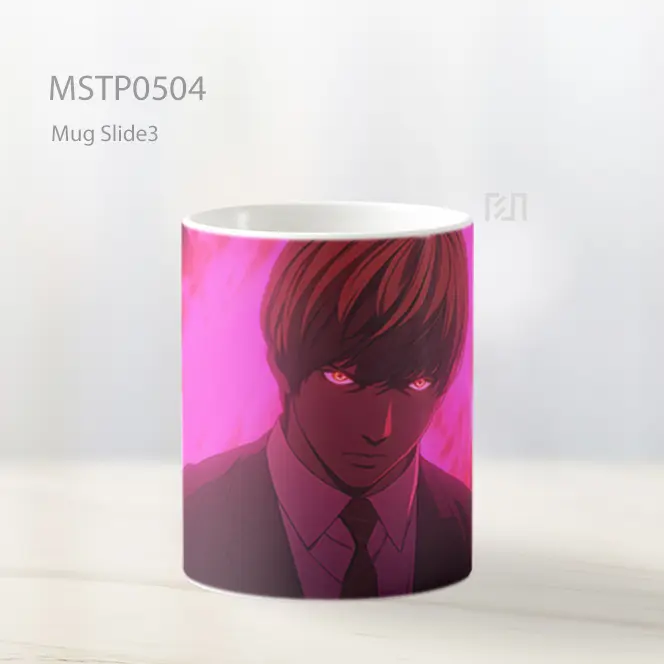 Death Note Light Yagami Pink Mug MSTP0504 - All-side / Desain