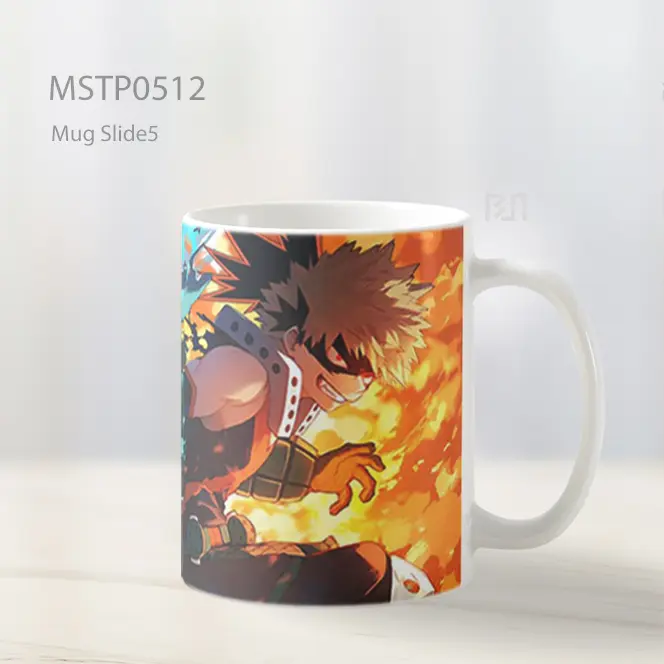 Deku And Bakugo My Hero Academia Adegan Aksi Ganda Mug MSTP0512 - All-side / Desain
