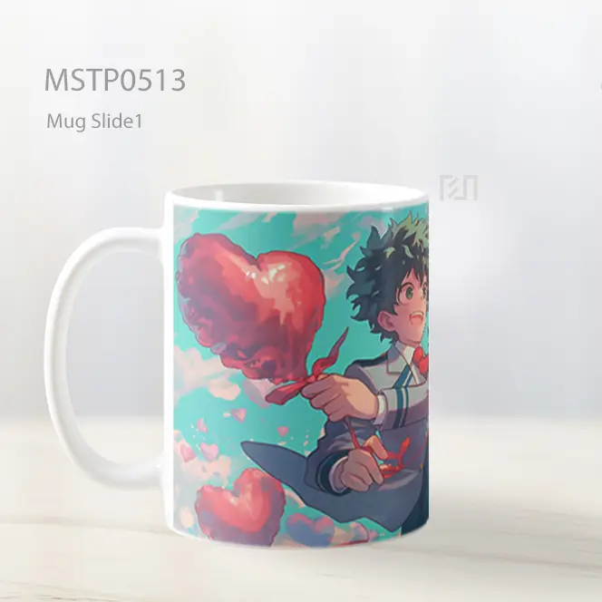 Deku And Uraraka My Hero Academia Valentines Mug MSTP0513 - All-side / Desain