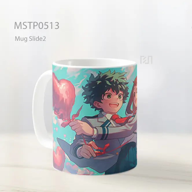 Deku And Uraraka My Hero Academia Valentines Mug MSTP0513 - All-side / Desain
